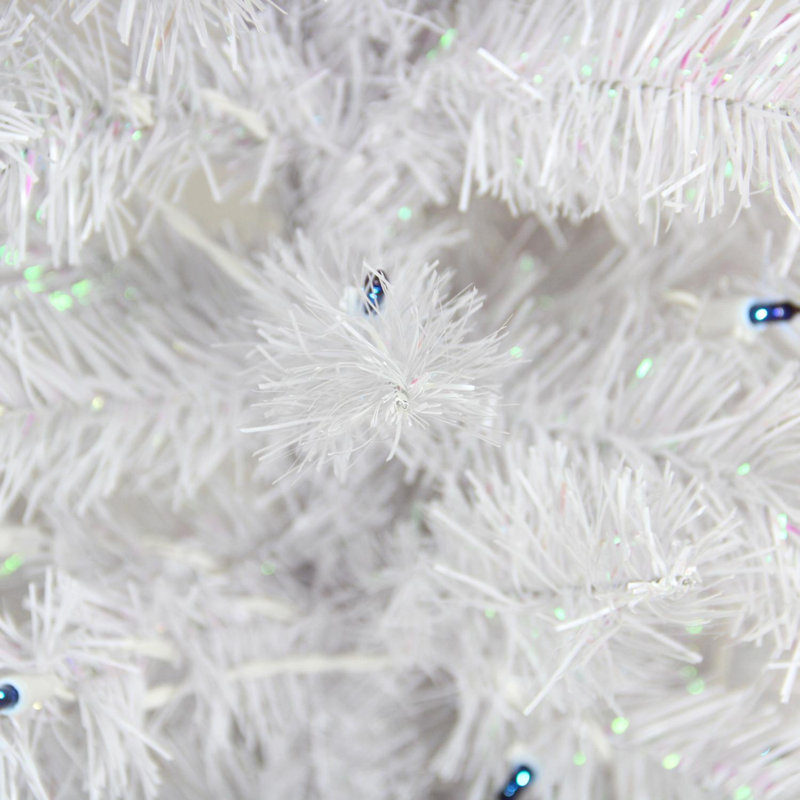 Northlight 2' Prelit White Iridescent Pine Artificial Christmas Tree